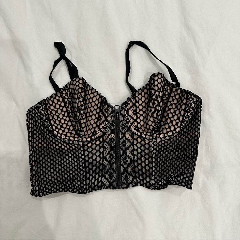 VS black corset bra